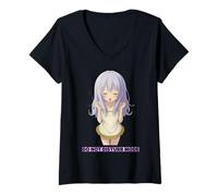 Mujer Camiseta Do Not Disturb Mode - Lindo Anime Sleepy Girl Kawaii Camiseta Cuello V