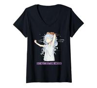 Mujer Camiseta Do Not Disturb Mode - Lindo Anime Sleepy Girl Kawaii Camiseta Cuello V