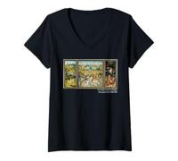 Mujer Camiseta El jardín de Las delicias Pintura de Bosch Camiseta Cuello V