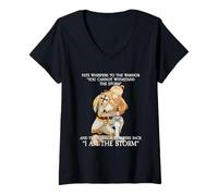 Mujer Camiseta Fate Whispers to The Warrior I Am The Storm tee Camiseta Cuello V