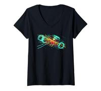 Mujer Camiseta Fresca - Physics Theory Higgs Boson Element Camiseta Cuello V