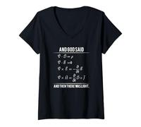 Mujer Camiseta God Said Maxwell Equations and Then There Was Light Camiseta Cuello V