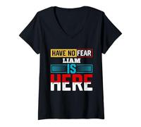 Mujer Camiseta Have No Fear Liam Is Here Nombre Liam Camiseta Cuello V