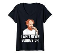 Mujer Camiseta I Aint Never Gonna Stop William Montgomery Camiseta Cuello V