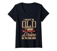Mujer Camiseta I Got To Drive All The Cool Cars Camiseta Cuello V
