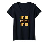 Mujer Camiseta It Is What It Is Camiseta Cuello V