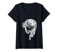 Mujer Camiseta Jesús es mi superhéroe Camiseta Cuello V
