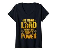 Mujer Camiseta Jesús es mi superhéroe Camiseta Cuello V