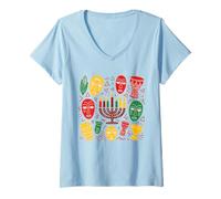 Mujer Camiseta Kwanzaa Principios - Umoja Kujichagulia Ujima Camiseta Cuello V