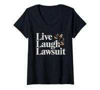 Mujer Camiseta Legal Divertida para Abogados de leyes Camiseta Cuello V