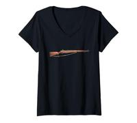 Mujer Camiseta M1 Garand Rifle Camiseta Cuello V