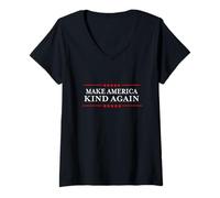 Mujer Camiseta Make America Kind Again Choose Anti-Trump Shirts Camiseta Cuello V