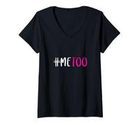 Mujer Camiseta #Me Too #MeToo Me Too Concientización sobre el acoso Sexual Camiseta Cuello V