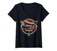 Mujer Camiseta Never Underestimate A Sagitario Woman Camiseta Cuello V