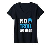 Mujer Camiseta No Troll Left Behind Camiseta Cuello V