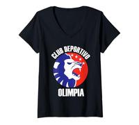 Mujer Camiseta Olimpia Honduras - Camiseta del Olimpia de Honduras Camiseta Cuello V