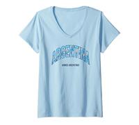 Mujer Camiseta para Aficionados al fútbol 2026 Argentina Vamos Argentina Camiseta Cuello V