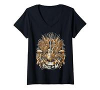 Mujer Camiseta Peace in All Promote Global Peace Harmony for Humanity Camiseta Cuello V