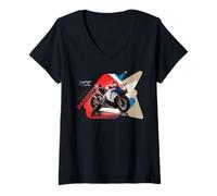Mujer Camiseta Ride with Passion The Ultimate Adventure on Two Wheels Camiseta Cuello V