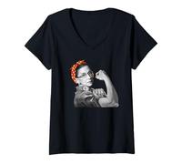 Mujer Camiseta Ruth The Riveter Ruth Bader Ginsberg con Texto en inglés «Podemos Hacerlo» Camiseta Cuello V