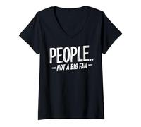 Mujer Camiseta sarcástica con frases introvertidas divertidas para personas que no son un gran fan Camiseta Cuello V