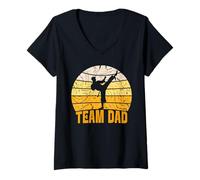 Mujer Camiseta Taekwondo Dad Proud, Camiseta Deportiva para Padres para el día del Partido Camiseta Cuello V