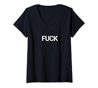 Mujer Camiseta That Says Fuck - Un diseño Que Dice Fuck Camiseta Cuello V