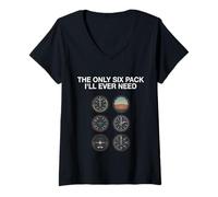 Mujer Camiseta The Only Six Pack I'Ll Ever Need Pilot Camiseta Cuello V