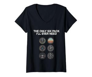Mujer Camiseta The Only Six Pack I'Ll Ever Need Pilot Camiseta Cuello V