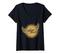 Mujer Camiseta The Queen of the Flow, Sun Camiseta Cuello V