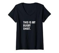 Mujer Camiseta This Is My Rugby - Rugby Player Sport Camiseta Cuello V