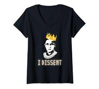 Mujer Camiseta Vintage Notorious RBG Ruth Bader Ginsburg Camiseta Cuello V