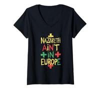 Mujer Camisetas Afrocéntricas Conscientes | NAZARETH AINT EN EUROPA Camiseta Cuello V