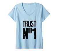Mujer Camisetas gráficas Trust No One - Frases gráficas motivacionales geniales Camiseta Cuello V