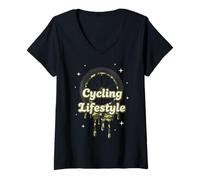 Mujer Camo Cycling Drip Life Style Camiseta Cuello V