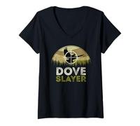Mujer Camo Vintage Sunset Dove Hunter Dove Hunting Camiseta Cuello V
