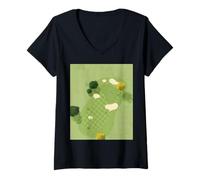 Mujer Campo de Golf Retro, diversión, Conductor, Clubes, Carrito, Calle, Verde Camiseta Cuello V