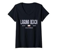Mujer Campo de Laguna Beach California/Laguna Beach CA Camiseta Cuello V