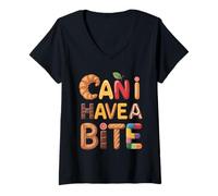 Mujer Can I Have A Bite Antojo de bocadillos Gourmet - Camiseta Cuello V