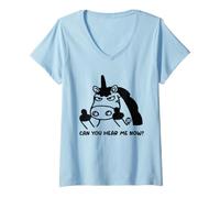 Mujer Can You Hear Me Now Funny Unicorn Camiseta Cuello V