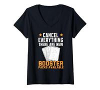 Mujer Cancela todo lo que hay nuevos Booster Packs disponibles Camiseta Cuello V