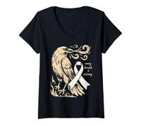 Mujer Cáncer de pulmón clásico de Cuervo - Norse Every Breath A Victory Camiseta Cuello V
