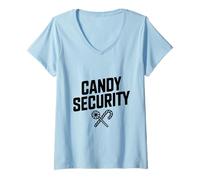 Mujer Candy Security Funny Sweet Treats - Plantilla de protección Camiseta Cuello V