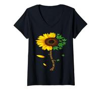 Mujer Canna e Girasol de Alto Mantenimiento Eres mi Camiseta Cuello V