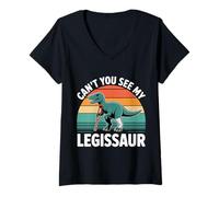 Mujer Can't You See My Legissaur Leg Injury Recovery |- Camiseta Cuello V