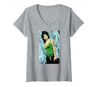 Mujer Cantante Amy Winehouse Pyramid Stage Glastonbury 2007 Camiseta Cuello V