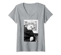 Mujer Cantante de Amor a Cuadros Kim Wilde Pop Foto 1982 Camiseta Cuello V