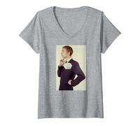 Mujer Cantante de Comedia Divina Neil Hannon por Andy Willsher Camiseta Cuello V