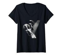 Mujer Cantante De Hard Rock Camiseta Cuello V