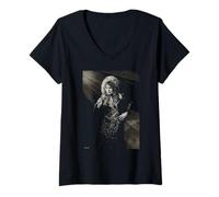 Mujer Cantante de Jazz Dame Cleo Laine por Dick Barnatt Camiseta Cuello V